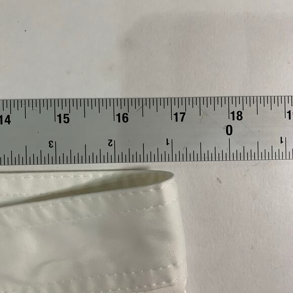 Zara XL Ivory Ruched Satin Effect Cargo Pant Wide Leg High Rise *flaw - Picture 7 of 13